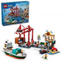 LEGO City - 60422 - Porto Marítimo com Navio de Carga