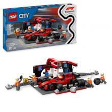 LEGO City - 60443 - Boxe de F1® e Equipa da Boxe com Carro da Ferrari