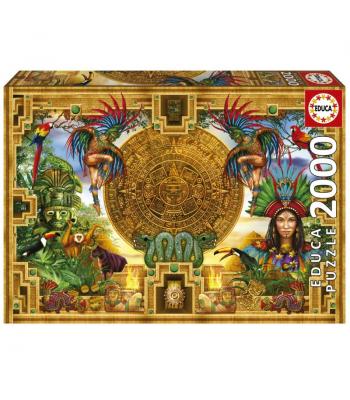 Puzzle 2000 peças - 19565 - Montagem Asteca Maia