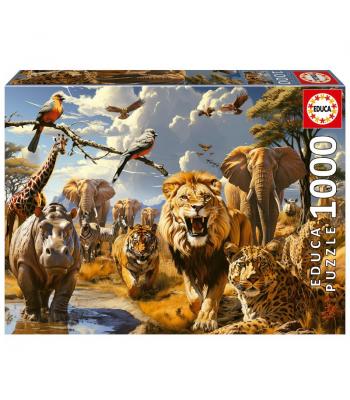 Educa Puzzle 1000 peças - 19920 - Animais Selvagens