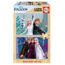 Educa Puzzle 2x25 peças em madeira - 19959 - Frozen