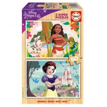 Educa Puzzle 2x50 peças madeira - 19961 - Princesas