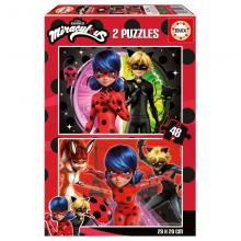 Educa Puzzle 2x48 peças - 19968 - Ladybug