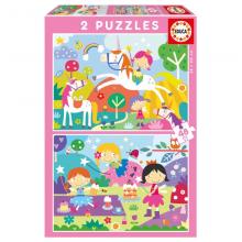 Educa Puzzle 2x48 peças - 19993 - Mundo de fantasia