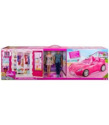 Barbie e Ken com carro e roupeiro - GVK05